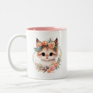 猫好きのためのクリエイティブな猫のマグカップ ツートーンマグカップ