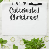 猫好きのためのクリスマスコーヒー キッチンタオル (折り畳み)