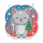🐱 猫好きのためのクリスマス・ウィンター・デコレーション ❄️ シール (正面)