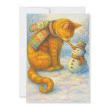 猫好きのためのクリスマス　サラと雪だるま