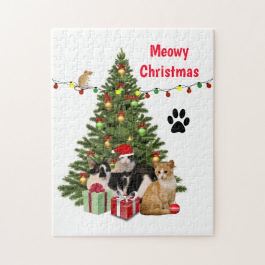 猫好きのためのクリスマス ジグソーパズル (縦)