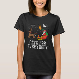 猫好きのためのクリスマス 猫 クリスマス 女性向け  Tシャツ
