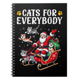 猫好きのためのクリスマス 猫 楽しい クリスマスギフト ノートブック
