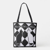 猫好きのためのクールな買い物袋 トートバッグ (裏面)