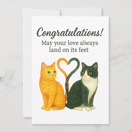 猫好きのためのグリーティングカード: 結婚式、記念日、お祝いに シーズンカード (正面)