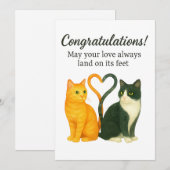猫好きのためのグリーティングカード: 結婚式、記念日、お祝いに シーズンカード (正面/裏面)