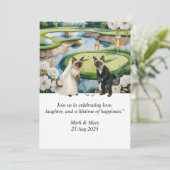 猫好きのためのゴルフウェディングテーマ 招待状 (スタンド正面)