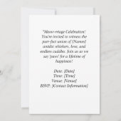 猫好きのためのゴルフウェディングテーマ 招待状 (裏面)