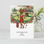 猫好きのためのゴルフクリスマスパーティー招待状 シーズンカード (スタンド正面)