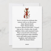 猫好きのためのゴルフクリスマスパーティー招待状 シーズンカード (裏面)