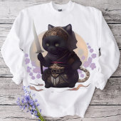 猫好きのためのサムライキャット忍者Tシャツ Tシャツ