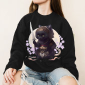 猫好きのためのサムライキャット忍者Tシャツ Tシャツ