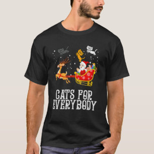 猫好きのためのサンタ クリスマスパジャマ Xmas ネコ Tシャツ