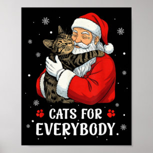 猫好きのためのサンタ クリスマス ねこちゃん Xmas ポスター