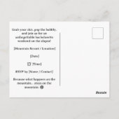 猫好きのためのスキー・バチェロレッテパーティー ポストカード (裏面)