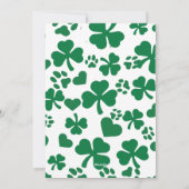 猫好きのためのセントパトリックデイのラッキーグリーティング シーズンカード (裏面)