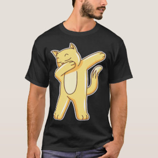 猫好きのためのダビングする猫のデザイン Tシャツ