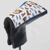 猫好きのためのテキサス誕生日テーマ ゴルフヘッドカバー (3/4 正面)