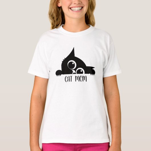 猫好きのためのデザイン Tシャツ (正面)