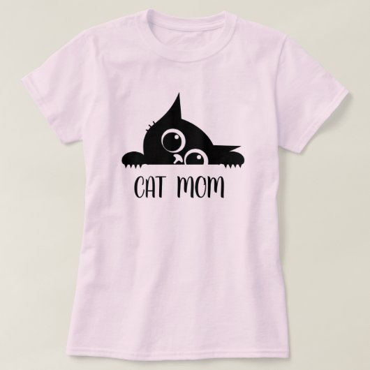 猫好きのためのデザイン Tシャツ (デザイン正面)