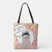 猫好きのためのネコのグッズ 人間のことが嫌いな人へ トートバッグ (裏面)
