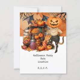 猫好きのためのハロウィンパーティーTRICK+OR+TREATS ポストカード