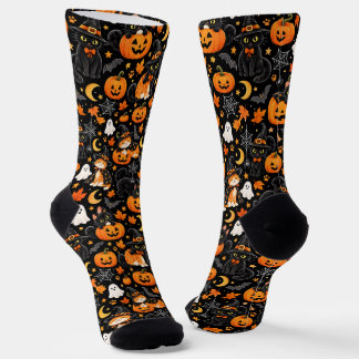 猫好きのためのハロウィン かわいい スプーキー ソックス