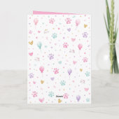 猫好きのためのバースデーお礼カード（印刷可） カード (裏面)