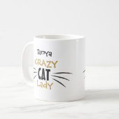 猫好きのためのヒゲ文字マグカップ 贈り物 コーヒーマグカップ (正面左)