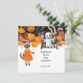 猫好きのためのピックルボールハロウィンパーティー 招待状 (スタンド正面)