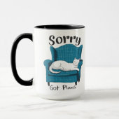 猫好きのためのプレゼントに 予定あるって Sorry Got Plans  マグカップ (左)