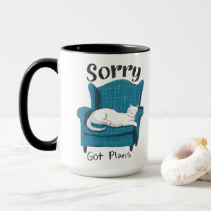 猫好きのためのプレゼントに 予定あるって Sorry Got Plans マグカップ