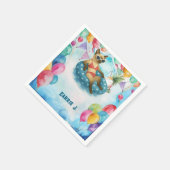 猫好きのためのプール誕生日パーティー   スタンダードカクテルナプキン (角)