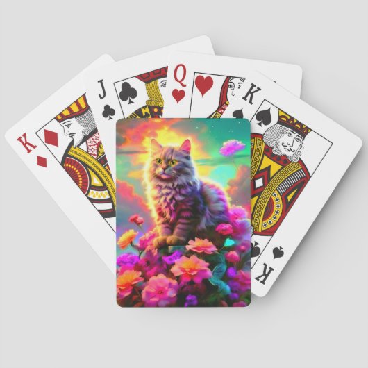猫好きのためのユニークで楽しいカードデッキ トランプ (裏面)