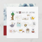 猫好きのためのユモアあふれるホリデー写真カード シーズンカード (正面/裏面)