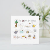 猫好きのためのユモアあふれるホリデー写真カード シーズンカード (スタンド正面)