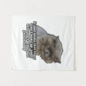 猫好きのためのユーモアたっぷりの猫ミーム タペストリー (正面(横))