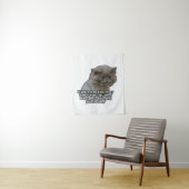 猫好きのためのユーモアたっぷりの猫ミーム タペストリー (インサイチュ)