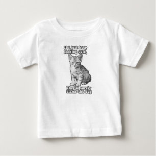 猫好きのためのユーモアたっぷりの猫ミーム ベビーTシャツ