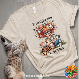 猫好きのためのユーモラスな猫娘Tシャツ トライブレンドTシャツ
