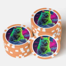 猫好きのためのラッキーポーカーチップス ポーカーチップ