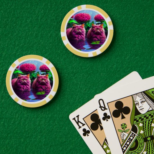 猫好きのためのラッキーポーカーチップス ポーカーチップ (ポーカーテーブル (ダブル))