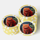 猫好きのためのラッキーポーカーチップス ポーカーチップ (積み重ね)