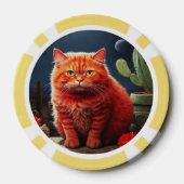 猫好きのためのラッキーポーカーチップス ポーカーチップ (裏面)