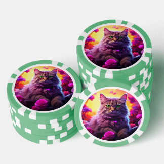 猫好きのためのラッキーポーカーチップス ポーカーチップ