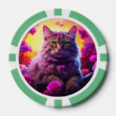 猫好きのためのラッキーポーカーチップス ポーカーチップ (正面)