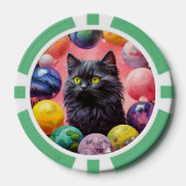 猫好きのためのラッキーポーカーチップス ポーカーチップ (正面)