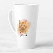 猫好きのためのラテマグ - 猫ママへの可愛いギフト カフェラテマグ (左アングル)
