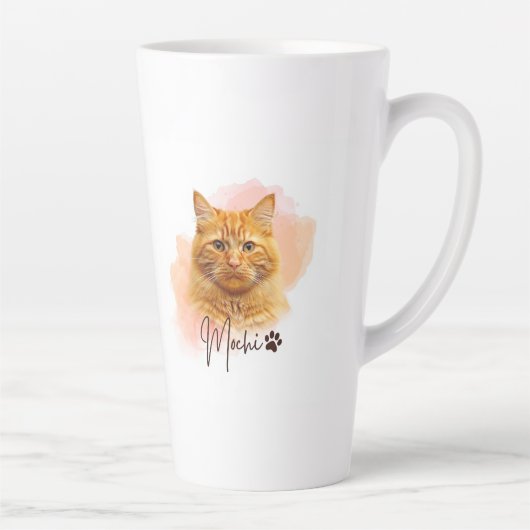 猫好きのためのラテマグ - 猫ママへの可愛いギフト カフェラテマグ (右)