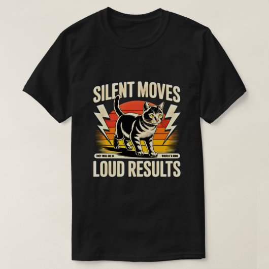 猫好きのためのレトロな猫の柄のメンズTシャツ Tシャツ (デザイン正面)
